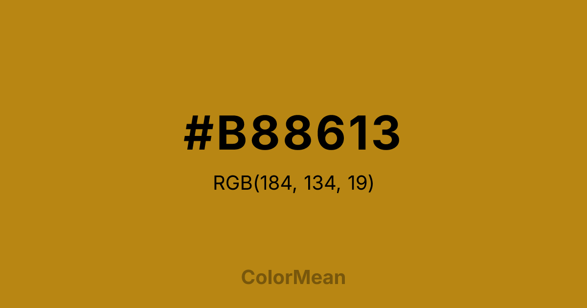 #B88613 color swatch