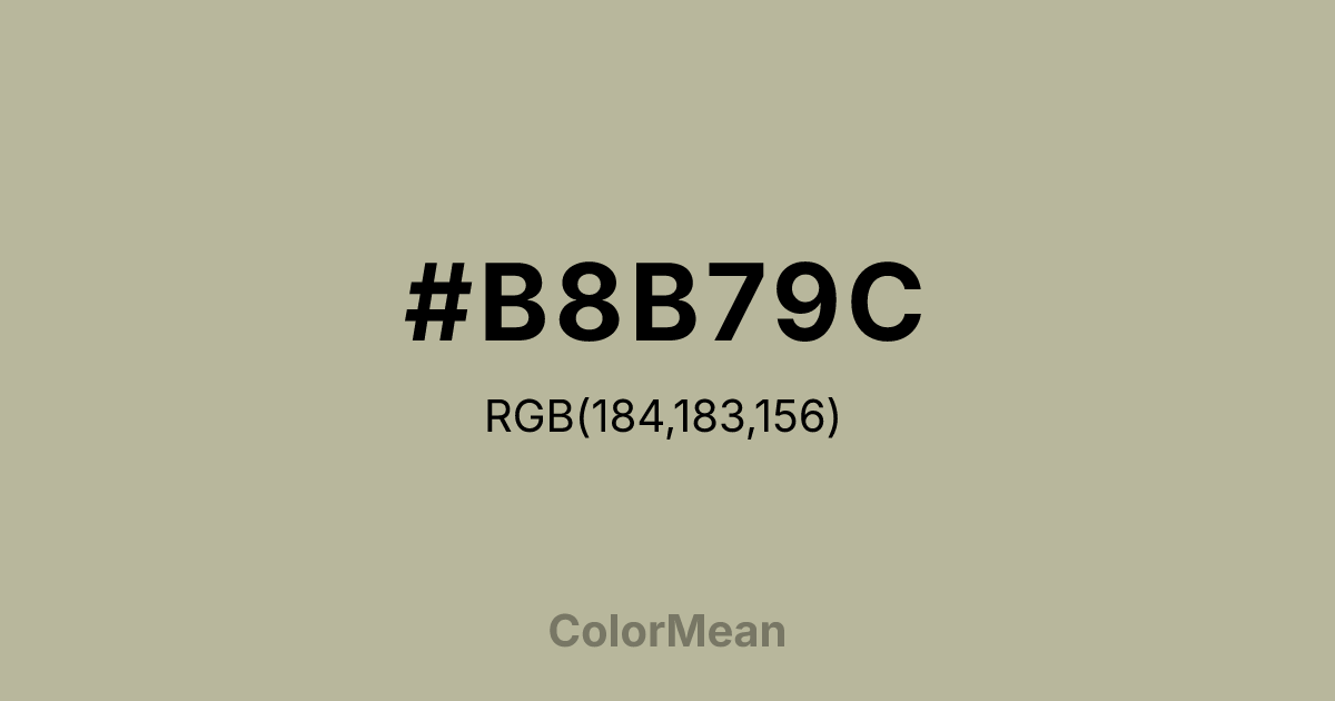 #B8B79C color swatch