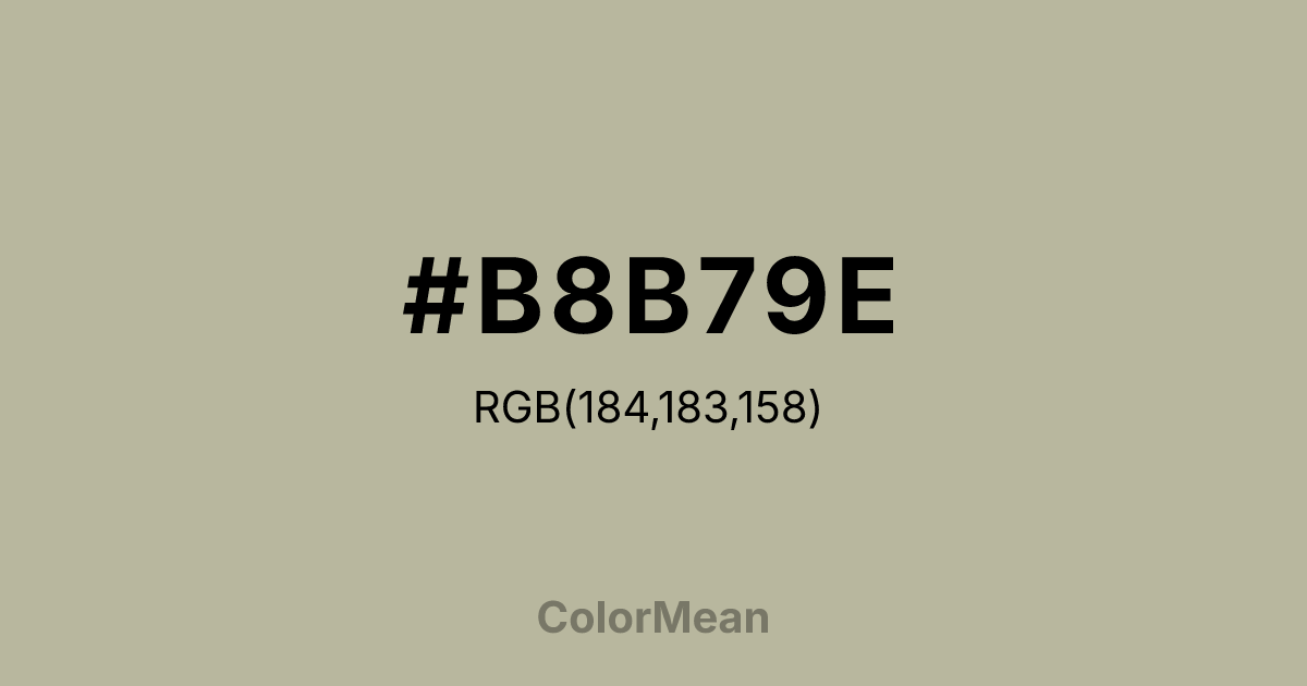 #B8B79E color swatch