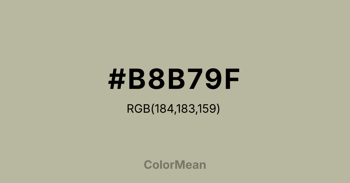#B8B79F color swatch
