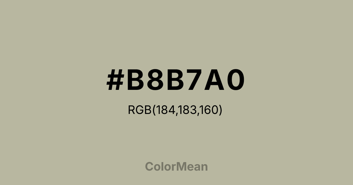 #B8B7A0 color swatch
