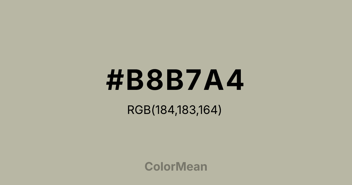 #B8B7A4 color swatch