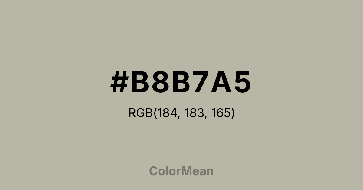 #B8B7A5 color swatch