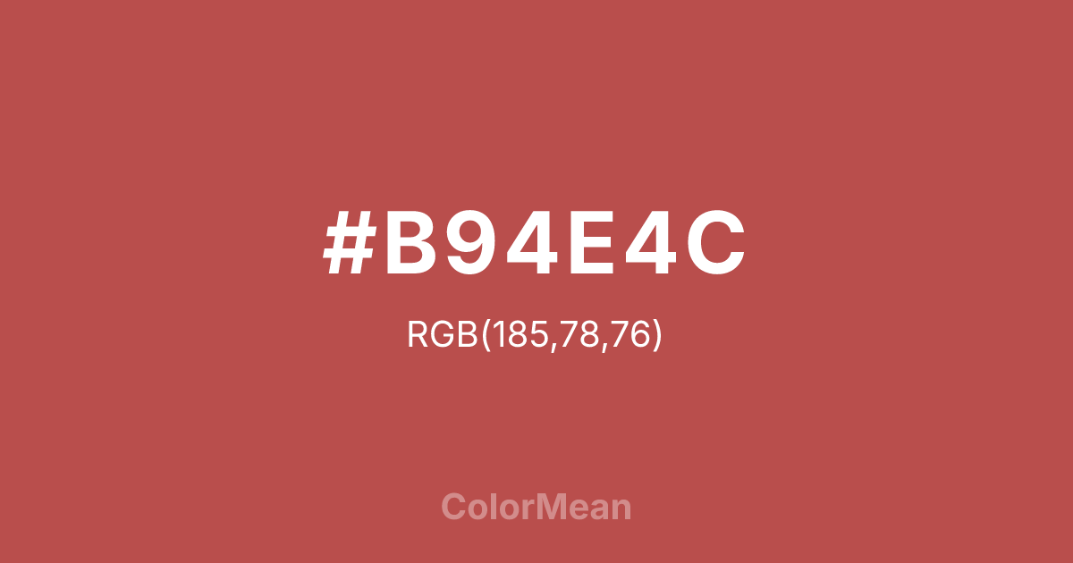 #B94E4C color swatch