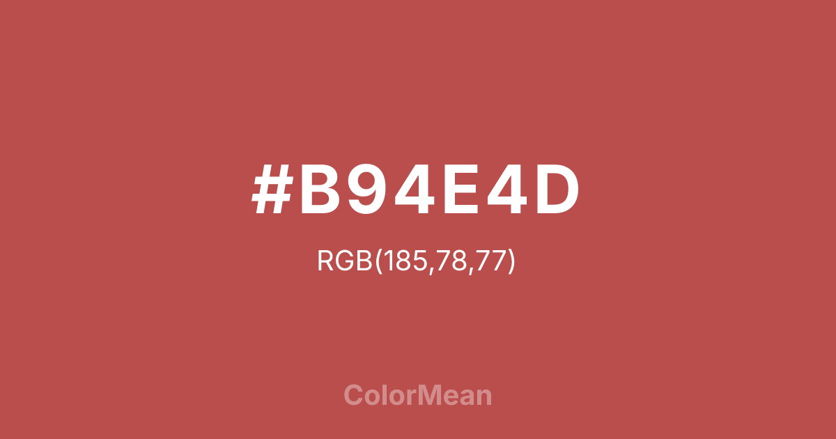 #B94E4D color swatch