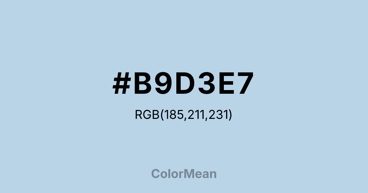 #B9D3E7 color swatch