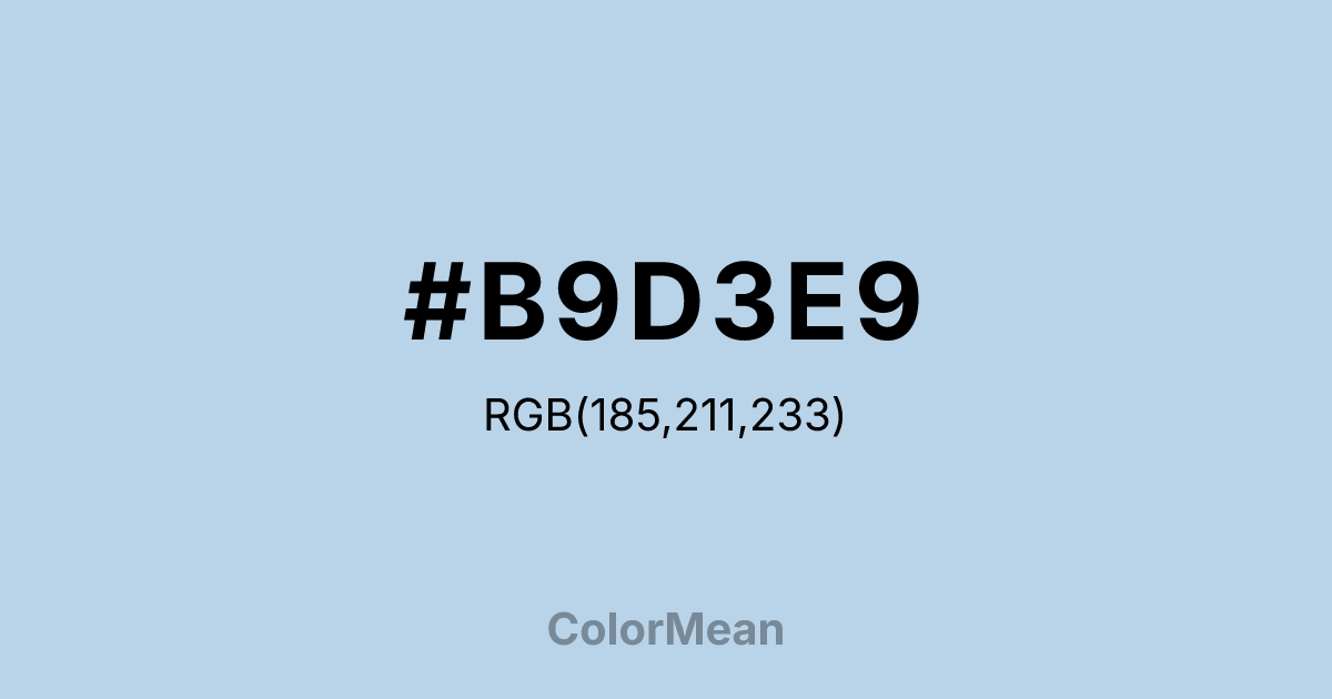 #B9D3E9 color swatch