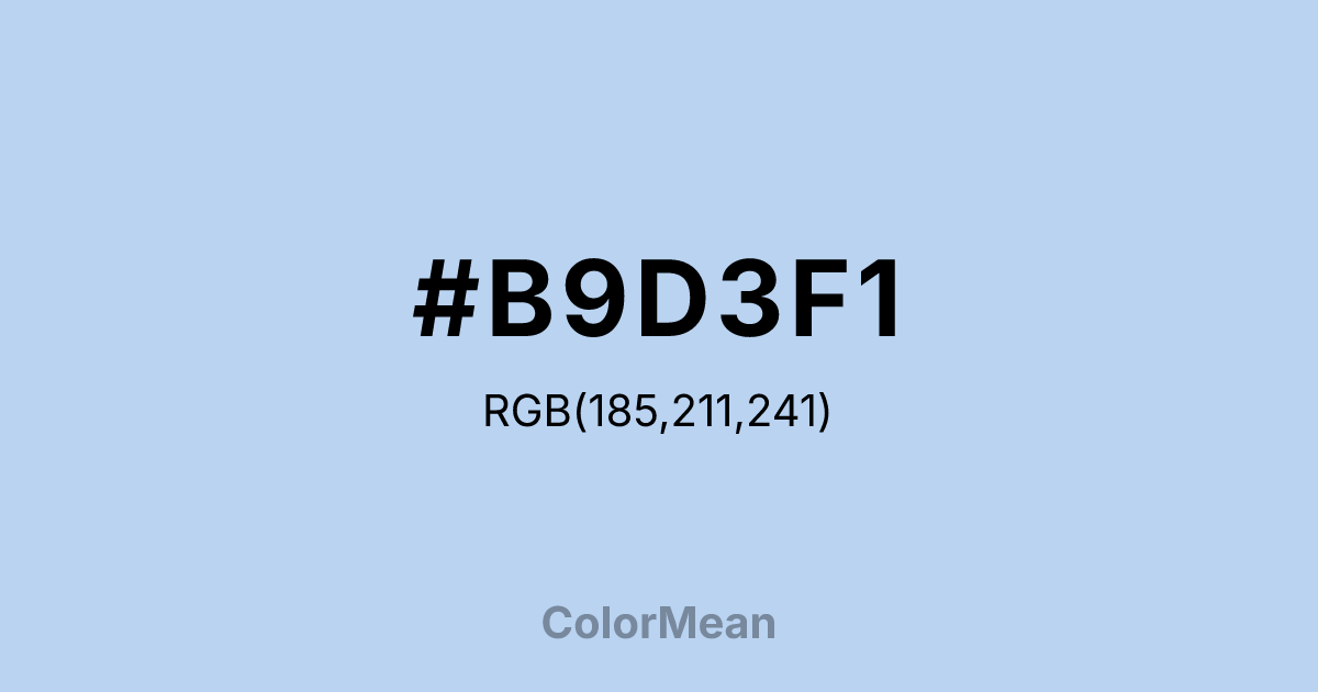 #B9D3F1 color swatch