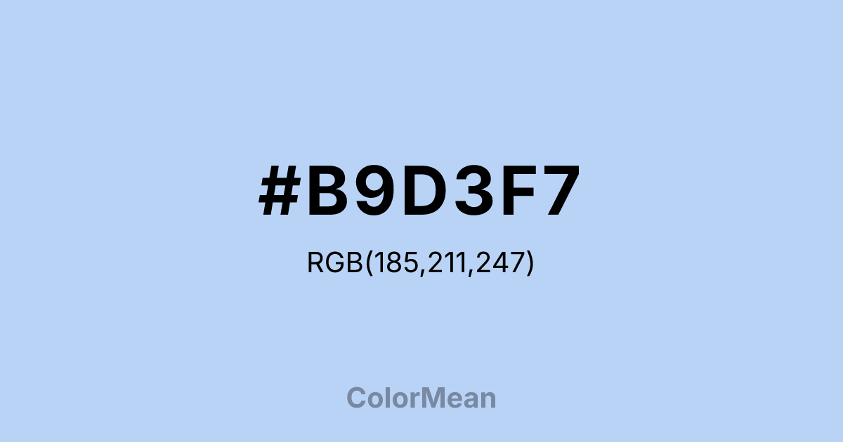 #B9D3F7 color swatch