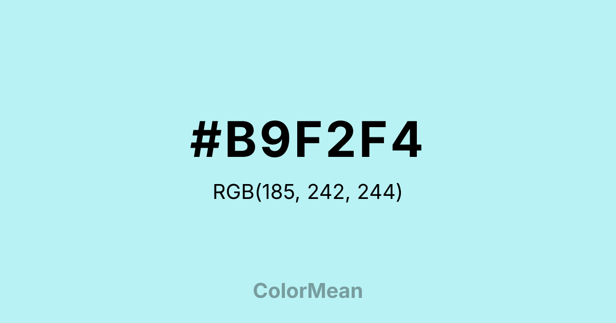 #B9F2F4 color swatch