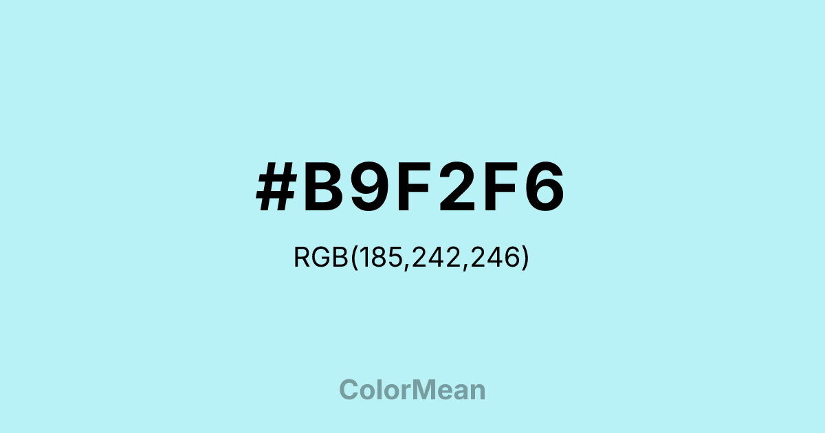 #B9F2F6 color swatch