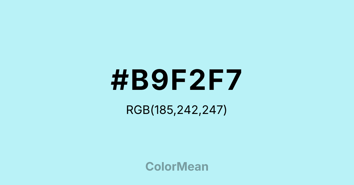 #B9F2F7 color swatch