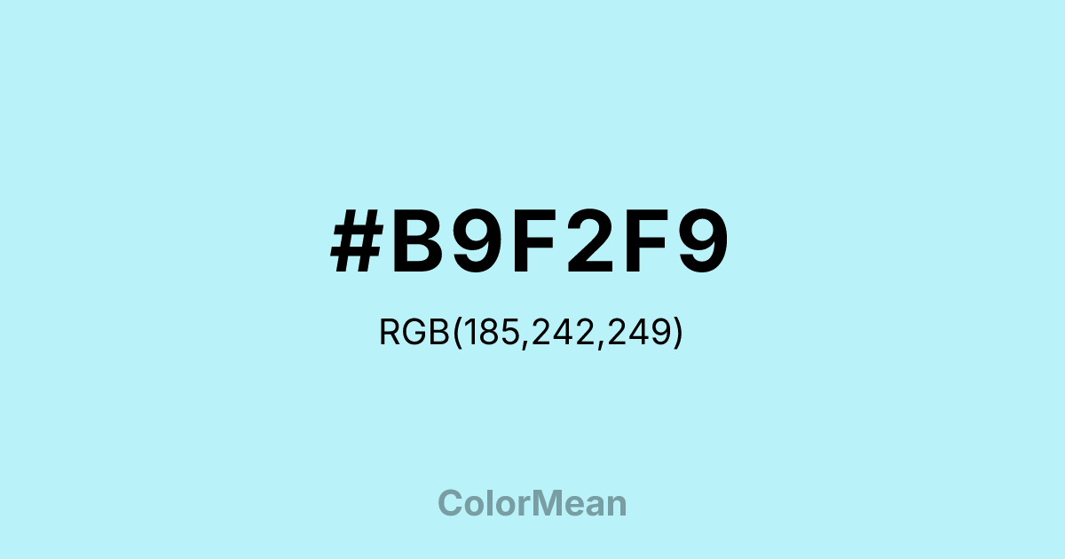 #B9F2F9 color swatch