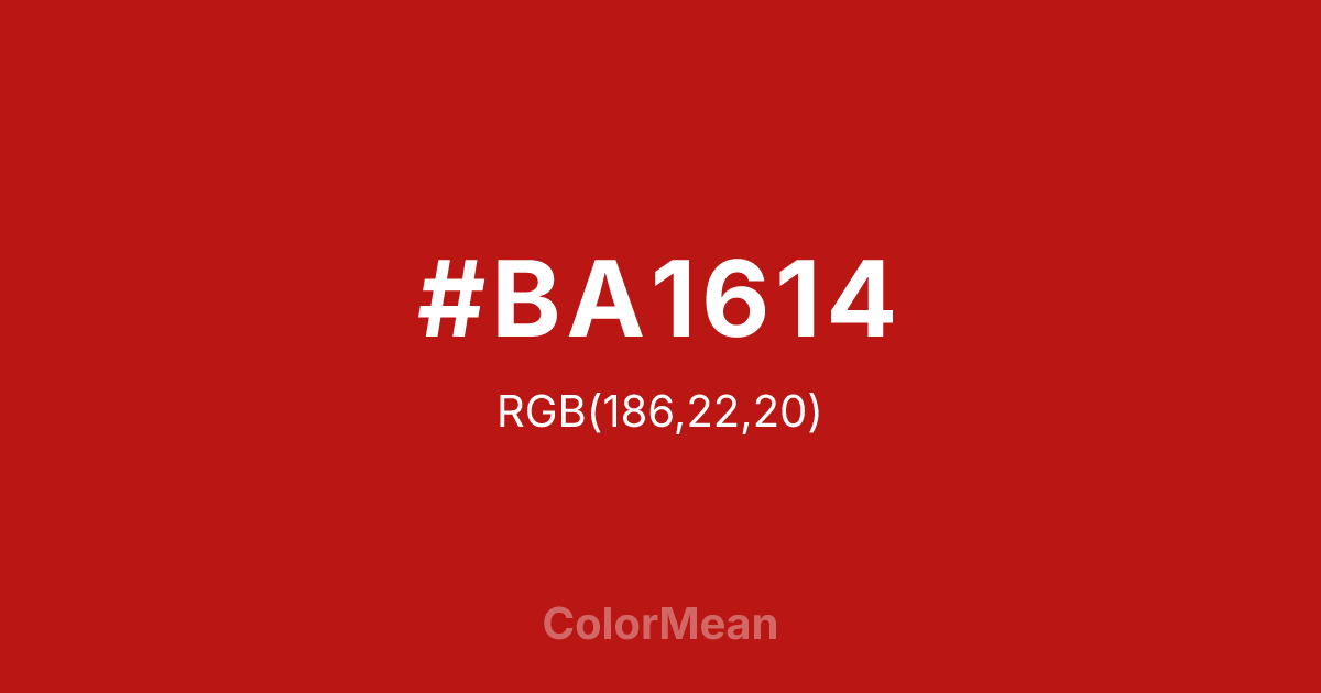 #BA1614 color swatch