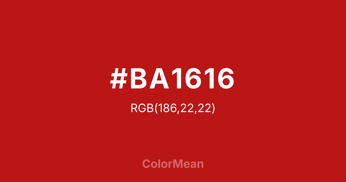 #BA1616 color swatch