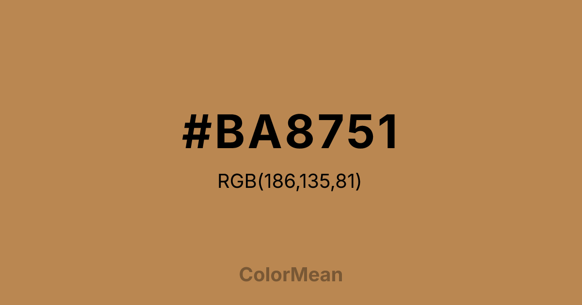 #BA8751 color swatch