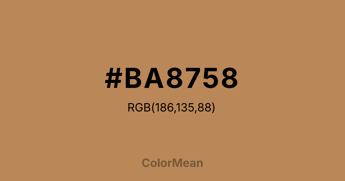 #BA8758 color swatch