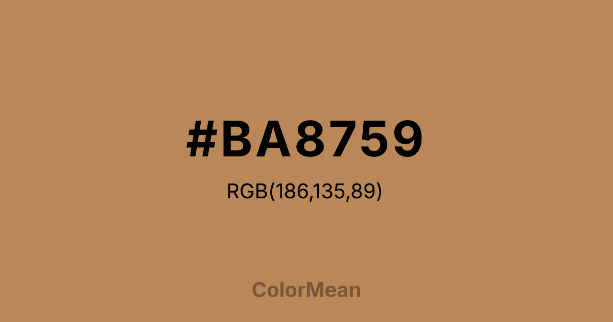 #BA8759 color swatch