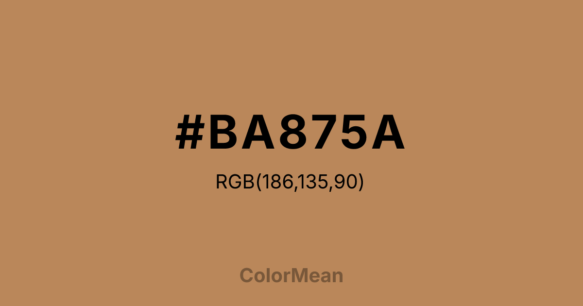 #BA875A color swatch