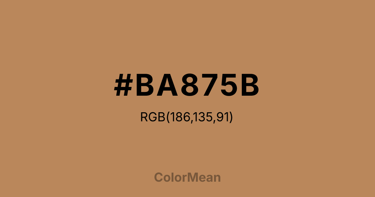 #BA875B color swatch