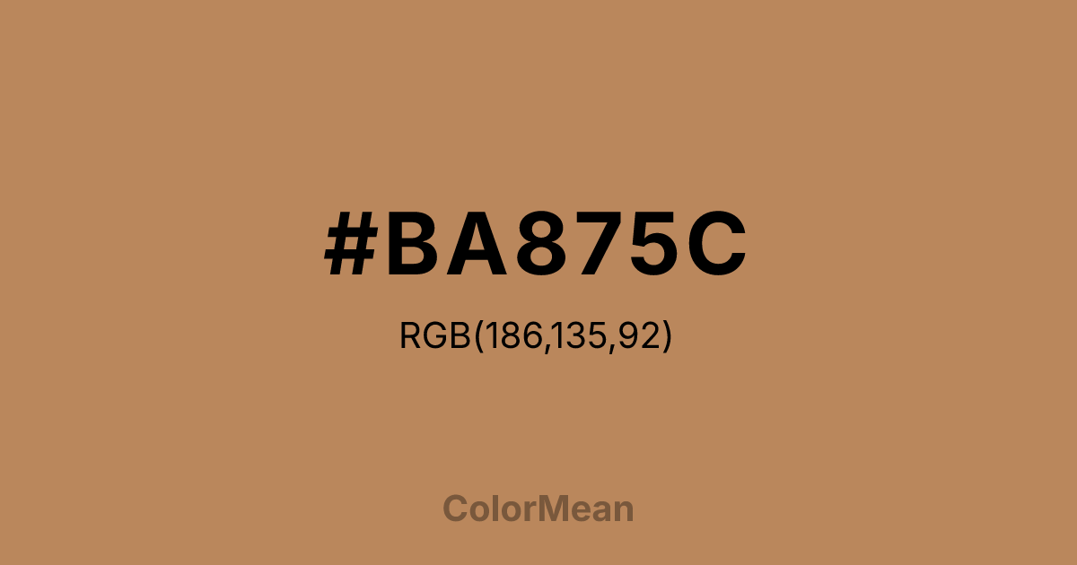 #BA875C color swatch