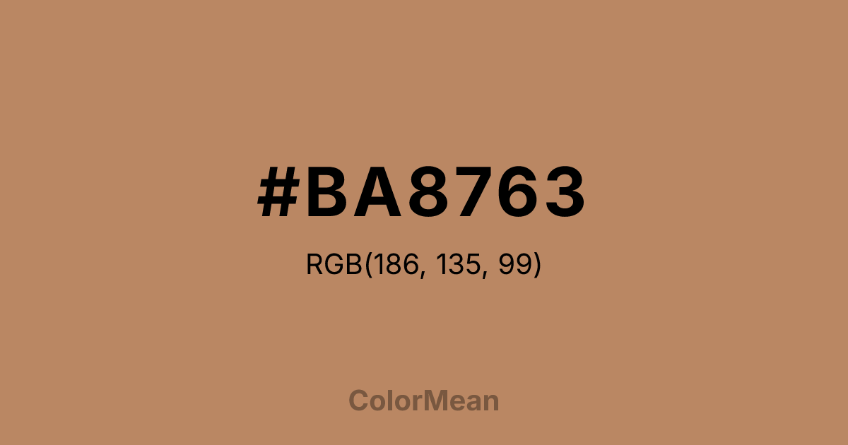 #BA8763 color swatch