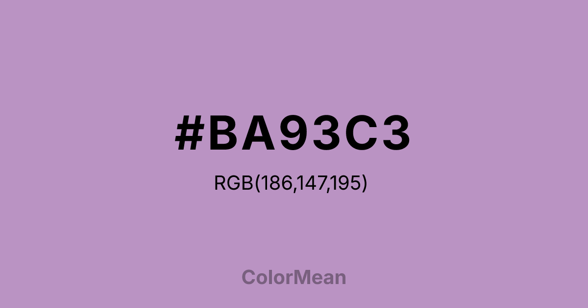 #BA93C3 color swatch