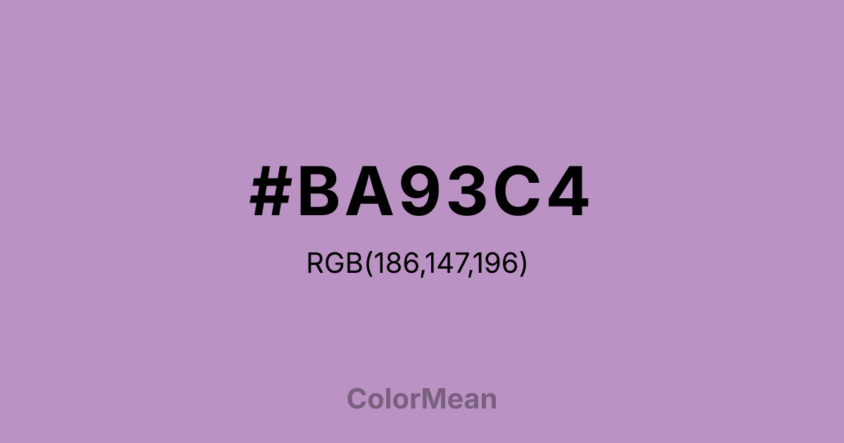 #BA93C4 color swatch
