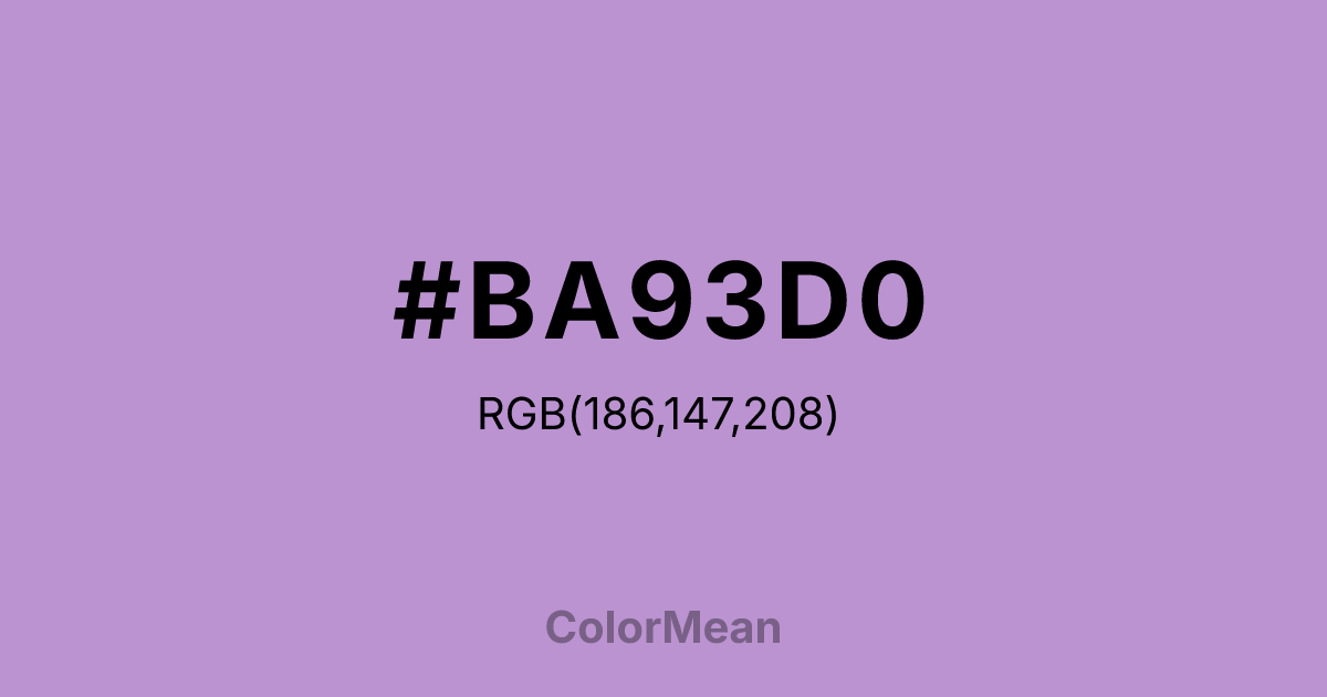 #BA93D0 color swatch