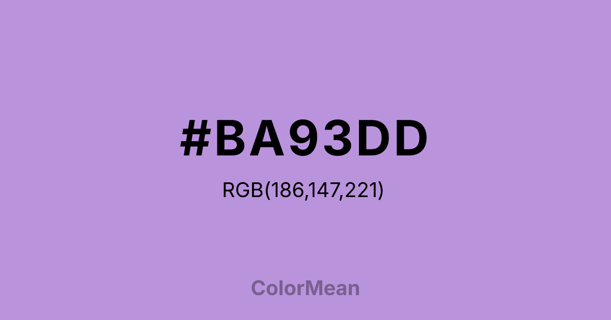 #BA93DD color swatch