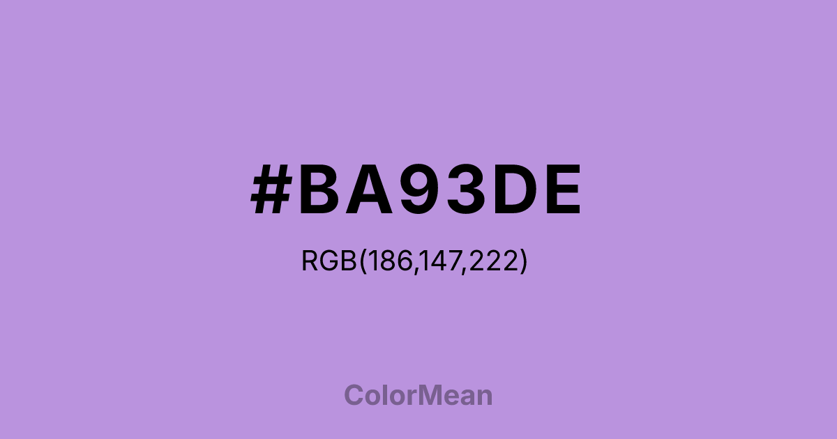 #BA93DE color swatch