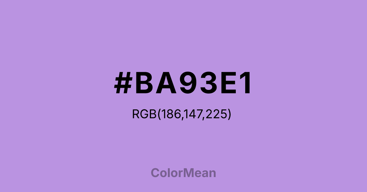 #BA93E1 color swatch