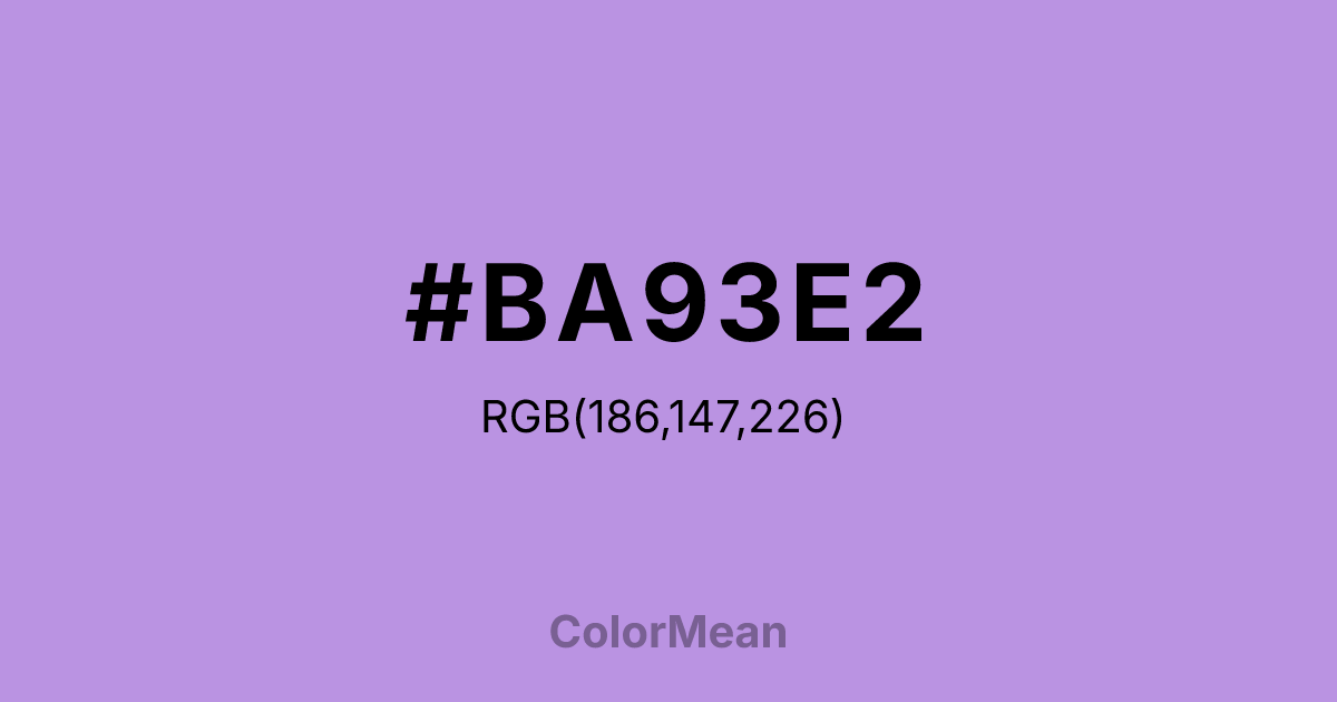 #BA93E2 color swatch