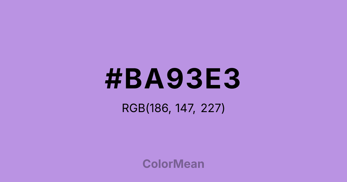 #BA93E3 color swatch