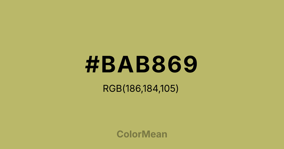 #BAB869 color swatch