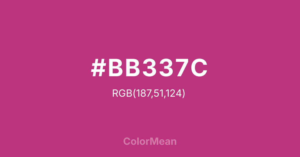 #BB337C color swatch