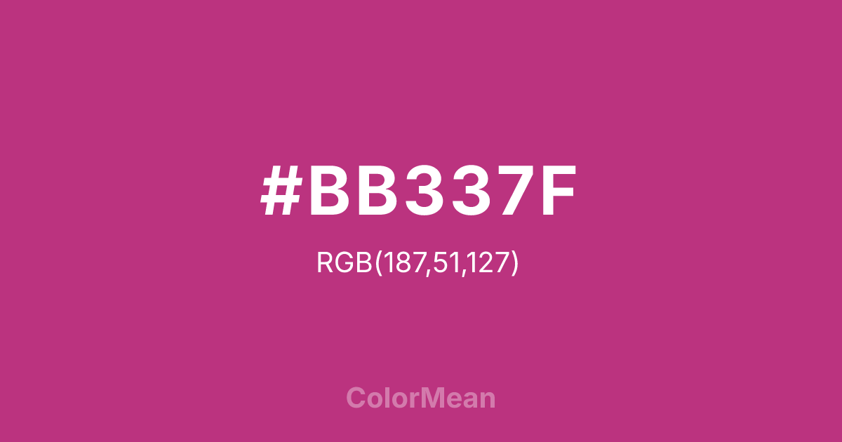 #BB337F color swatch