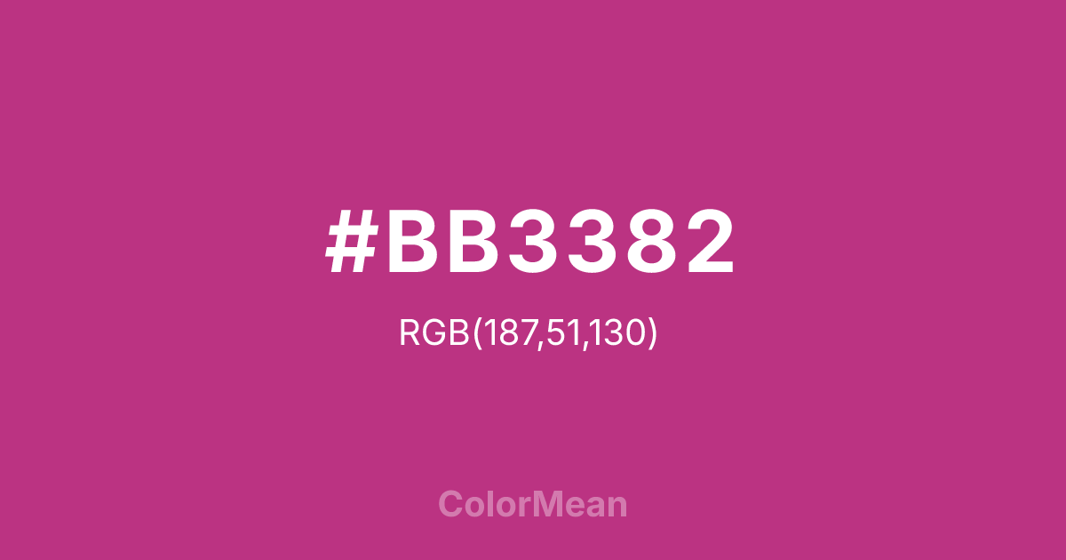 #BB3382 color swatch