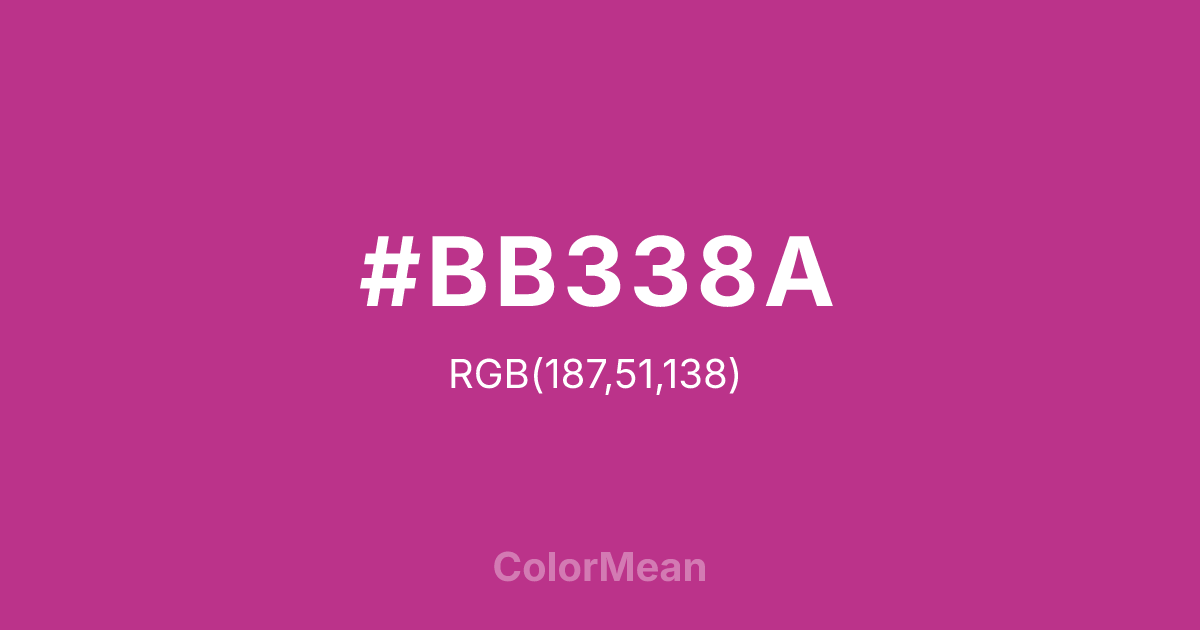 #BB338A color swatch