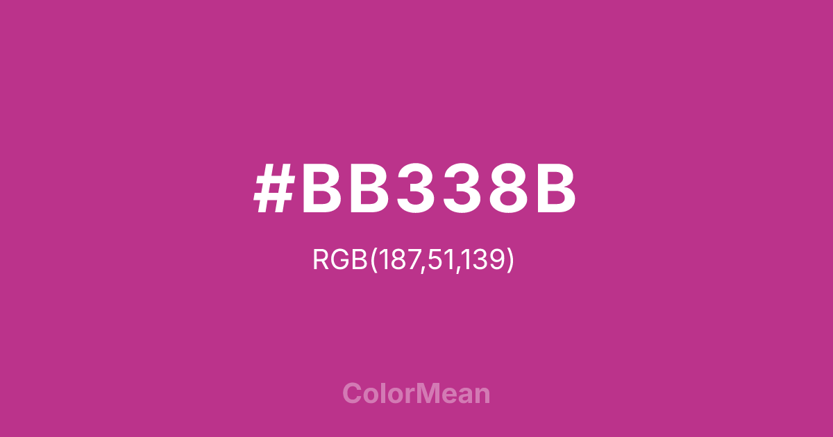 #BB338B color swatch