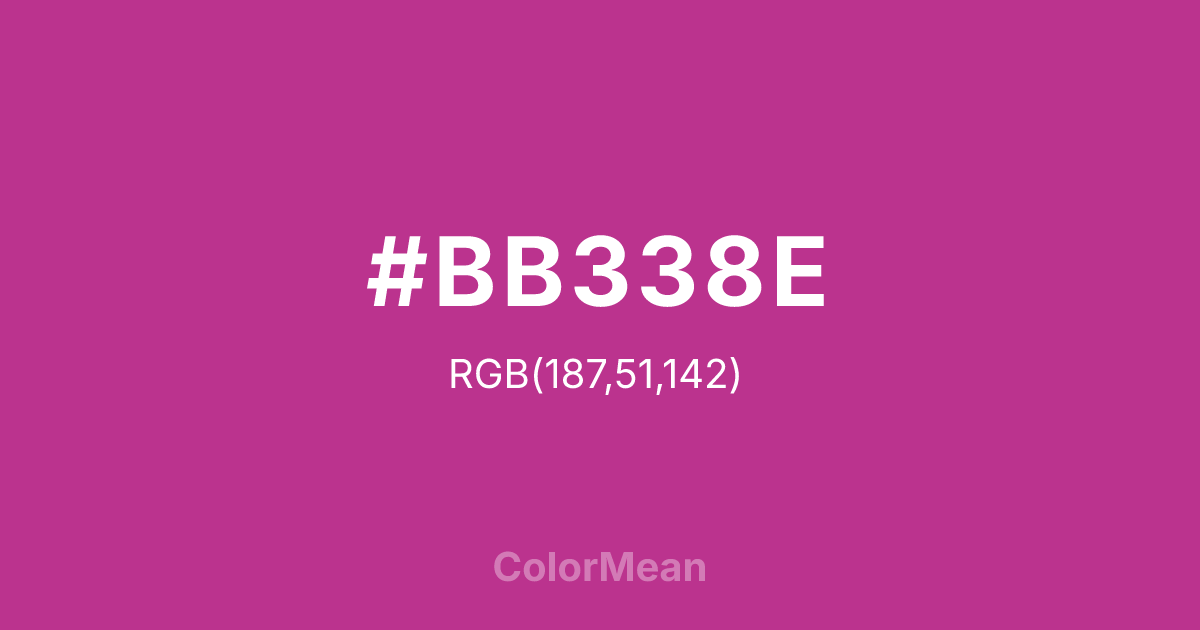 #BB338E color swatch
