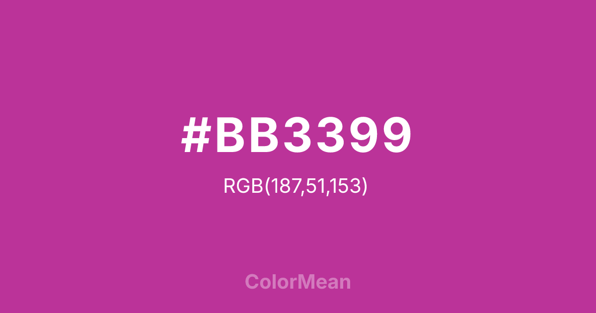 #BB3399 color swatch