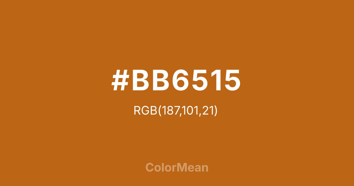#BB6515 color swatch