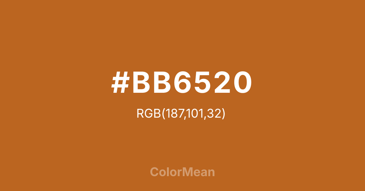 #BB6520 color swatch