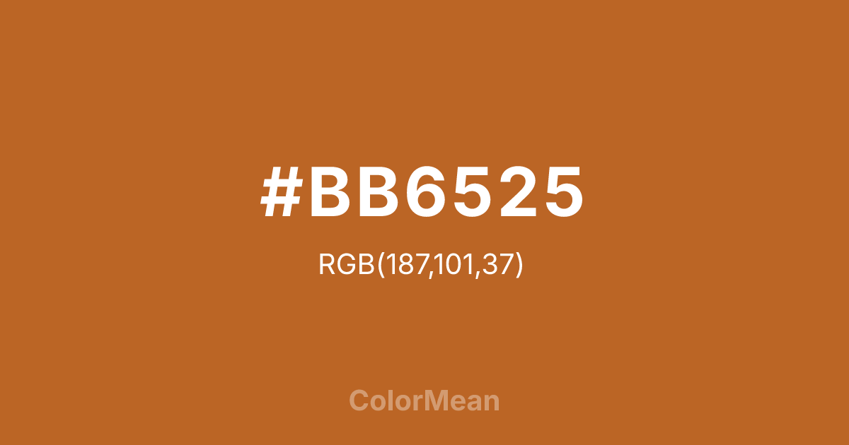 #BB6525 color swatch