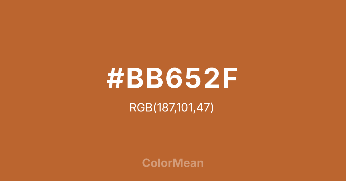 #BB652F color swatch