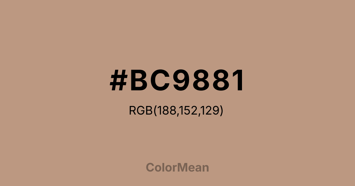 #BC9881 color swatch