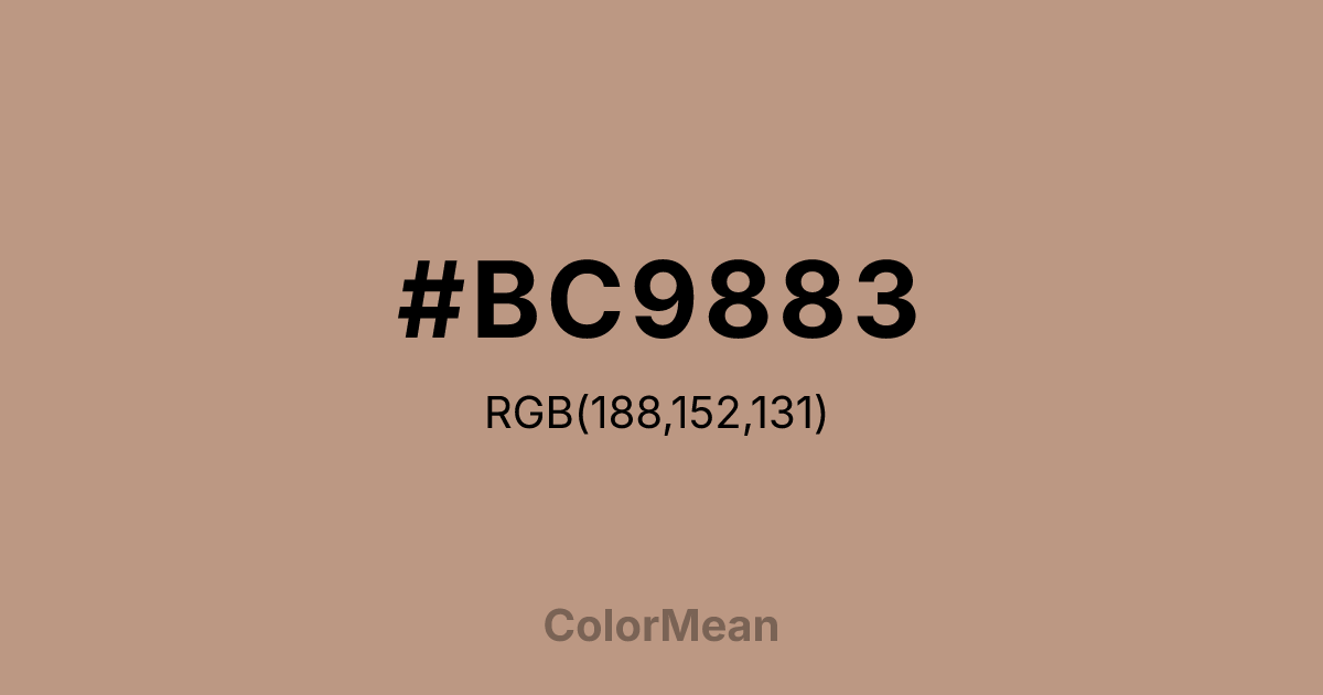 #BC9883 color swatch