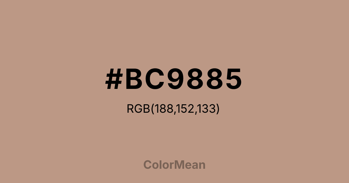#BC9885 color swatch