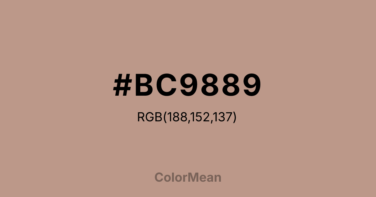 #BC9889 color swatch